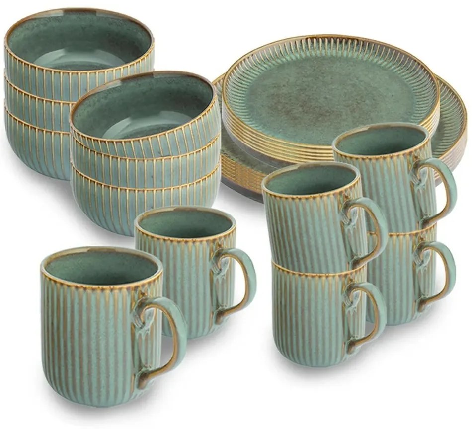 Altom Reactive Sage porcelán tál, 15 cm, 850 ml
