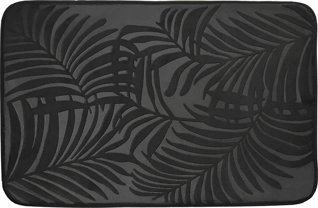 Puha Szőnyeg 80x50 Fürdőszobai Wc Járda Fekete Csúszásgátló Modern