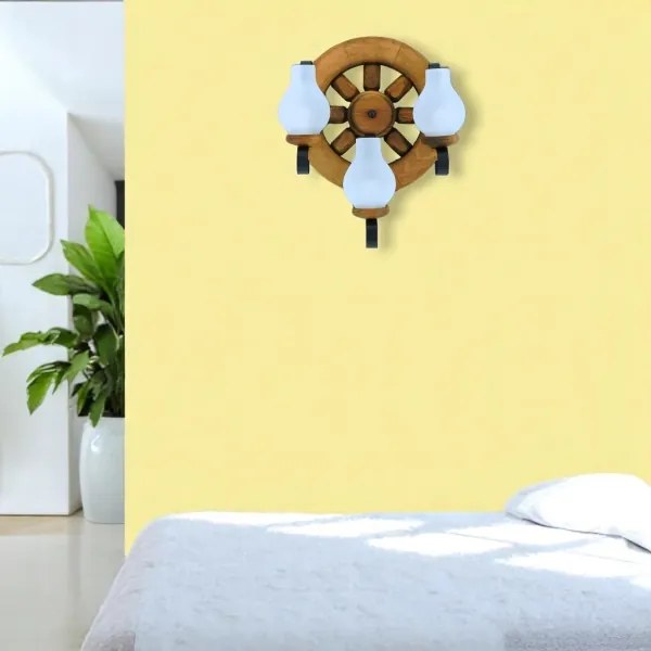 Brilagi - Fali lámpa ROATA APLICA 3xE14/40W/230V bükkfa