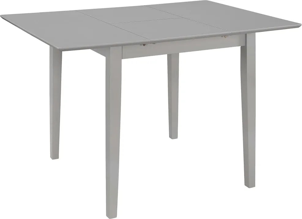 vidaXL szürke kihúzható MDF étkezőasztal (80-120)x80x74 cm