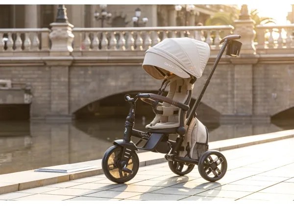 QPlay - COMFO MAX 7 az 1-ben gyerek tricikli, bézs