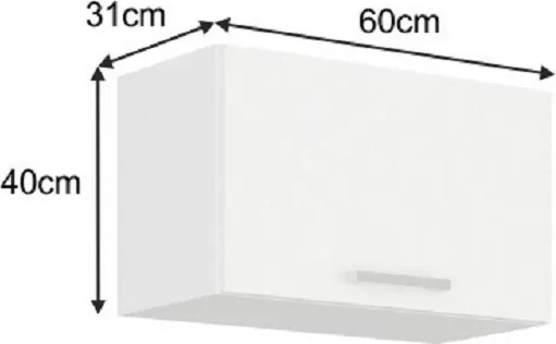 Felsőszekrény, fehér, SPLIT 60 OK-40