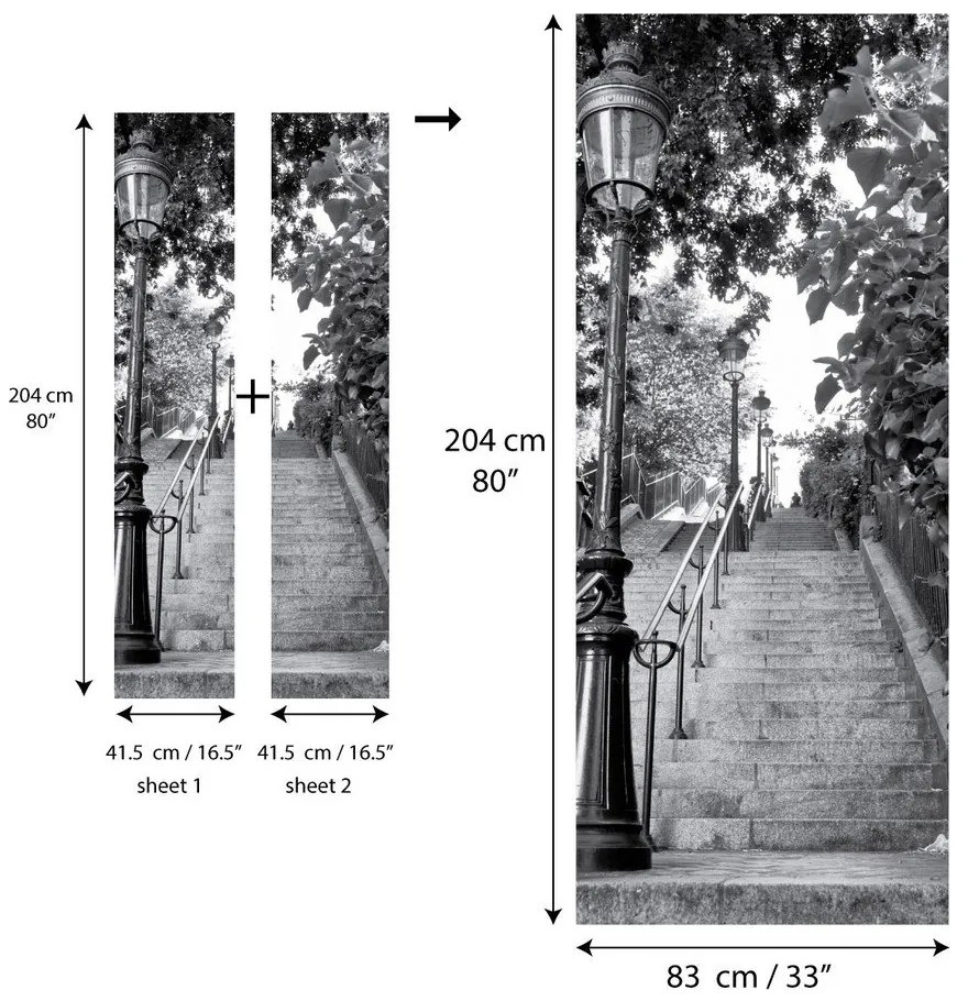 Parisian Stairs öntapadós matrcia ajtóra - Ambiance