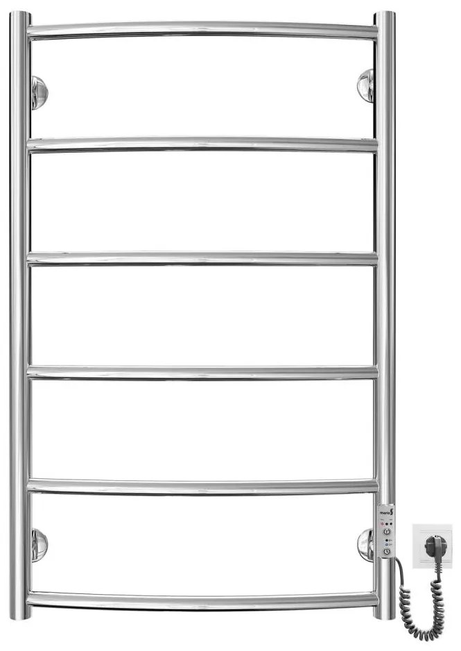 Létras fűtött törölközőtartó CLASSIC 100W/230V 81x53cm rozsdamentes/fényezett króm jobb