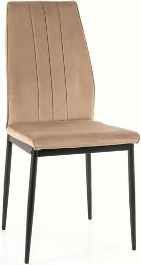 Kárpitozott szék Atom Velvet fekete/szürke Sig