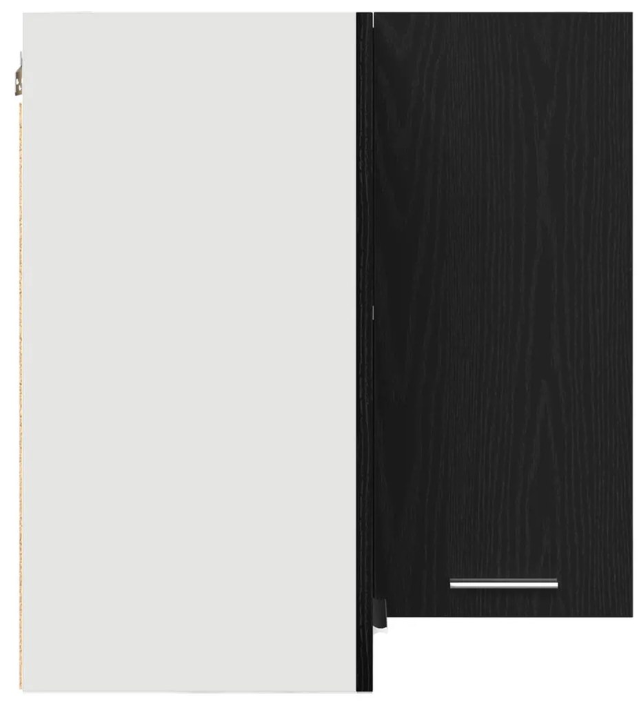 vidaXL Függőleges Sarokszekrény - Fekete Tölgy - 57 x 57 x 60 cm - Mérnöki fából készült