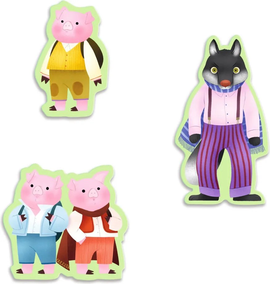 Mese puzzle - A három kismalac, 35 db-os - The Three Little Pigs