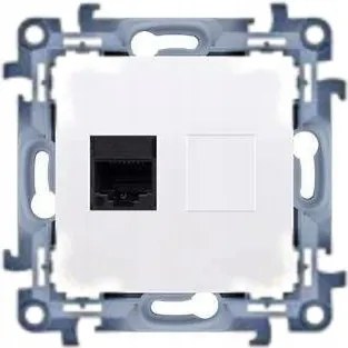 Simon 10 Számítógép aljzat szimpla RJ45 kat.6 árnyékolt fehér Simon