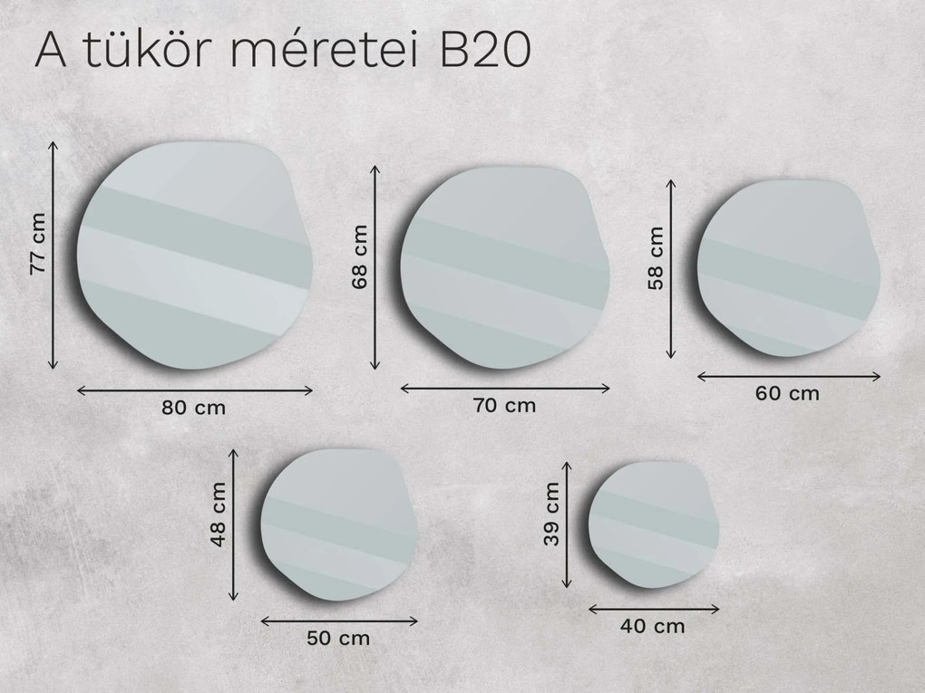 Base tükör B20 40×39