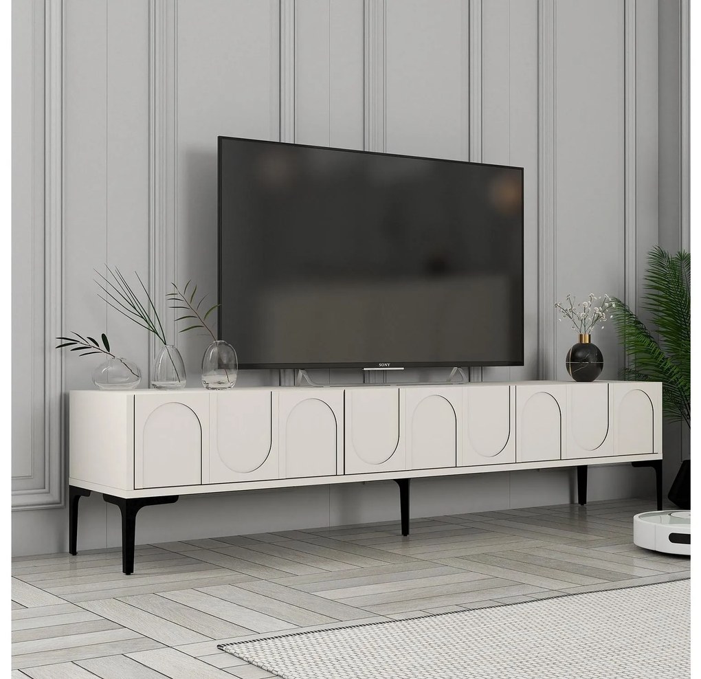 TV asztal/szekrény Bipemu 3 (krém + fekete) . 1095678