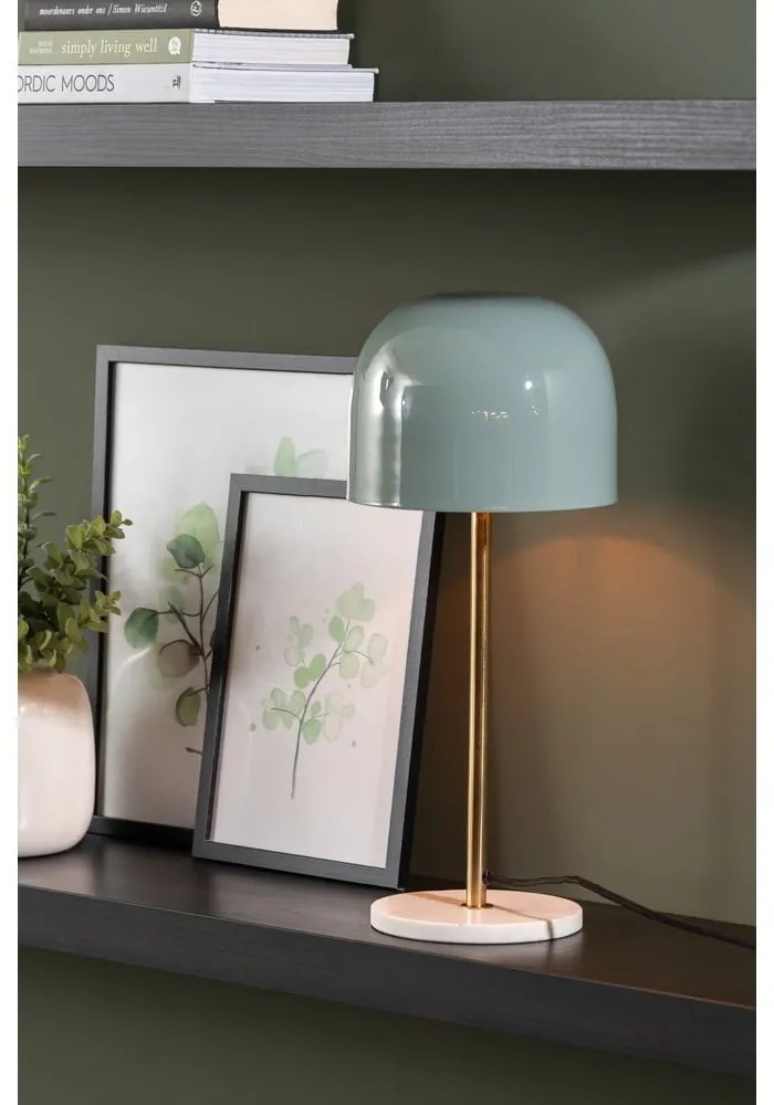 Mentazöld asztali lámpa fém búrával (magasság 50 cm) Manta – Leitmotiv