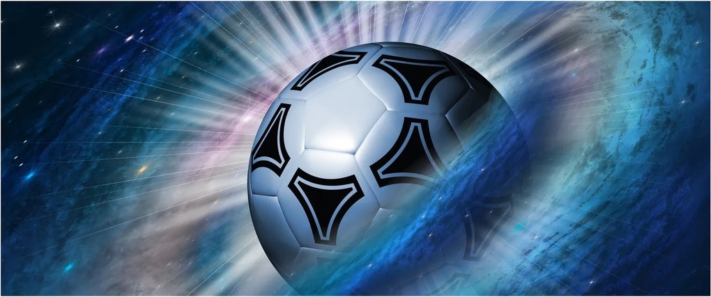 Kép - Futball a térben (120x50 cm)