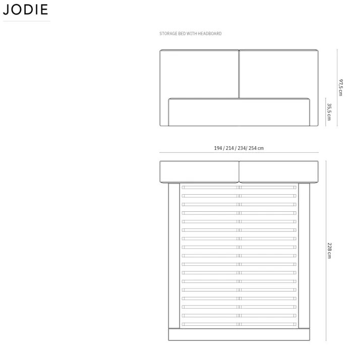 Jodie francia ágy, dupla fejtámlával