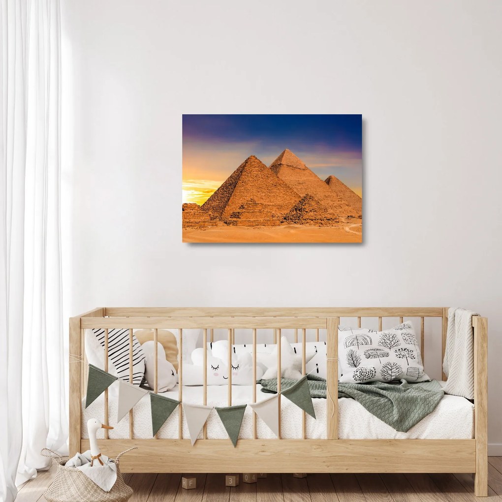 Kép - Egyiptomi piramisok (üvegen) (70x50 cm)