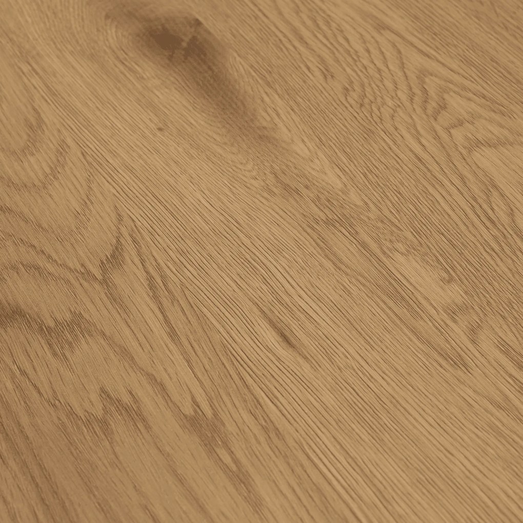 Étkezőasztal, tölgy/fekete, átmérő 80 cm, REVENTON NEW