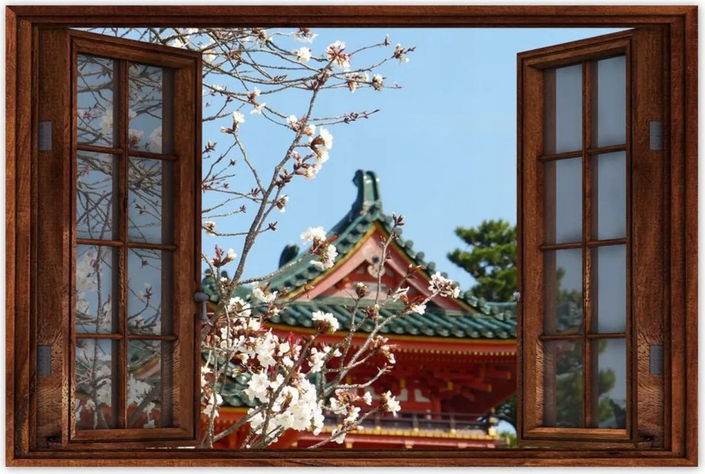 Poszterek 60x40 Virágzó cseresznye Japánban