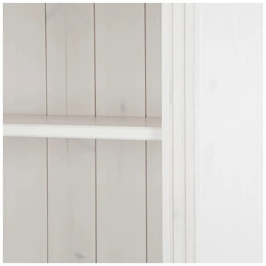 Fehér borovi fenyő könyvespolc 74x223x37 cm Anita – Støraa