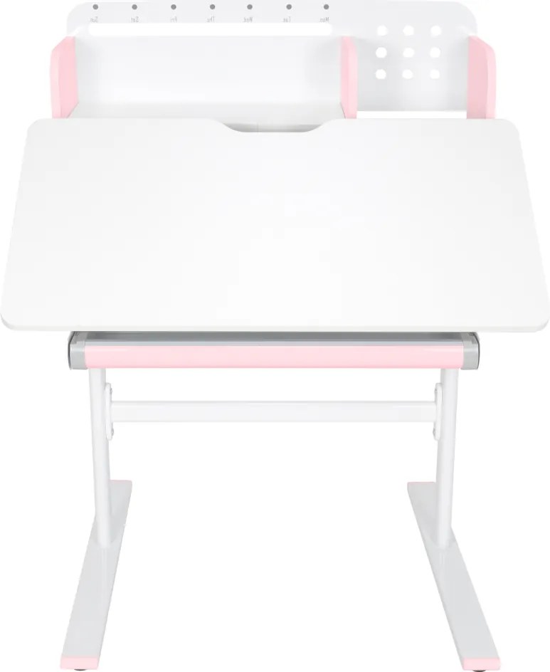 Növekvő íróasztal, rózsaszín/fehér, ADAN