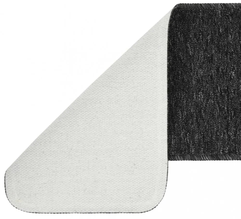 15 db antracit négyszögű csúszásmentes lépcsőszőnyeg 75 x 20 cm