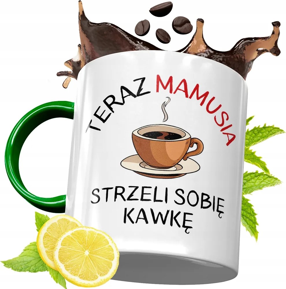 Zöld Bögre Anyukáknak Születésnapi Ajándék fényképes nyomtatással