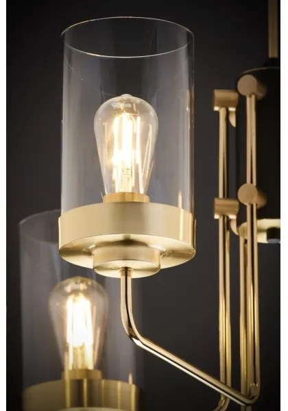 Jupiter 2089 - RAMIREZ rúddal szerelt csillár 6xE27/15W/230V arany/fekete