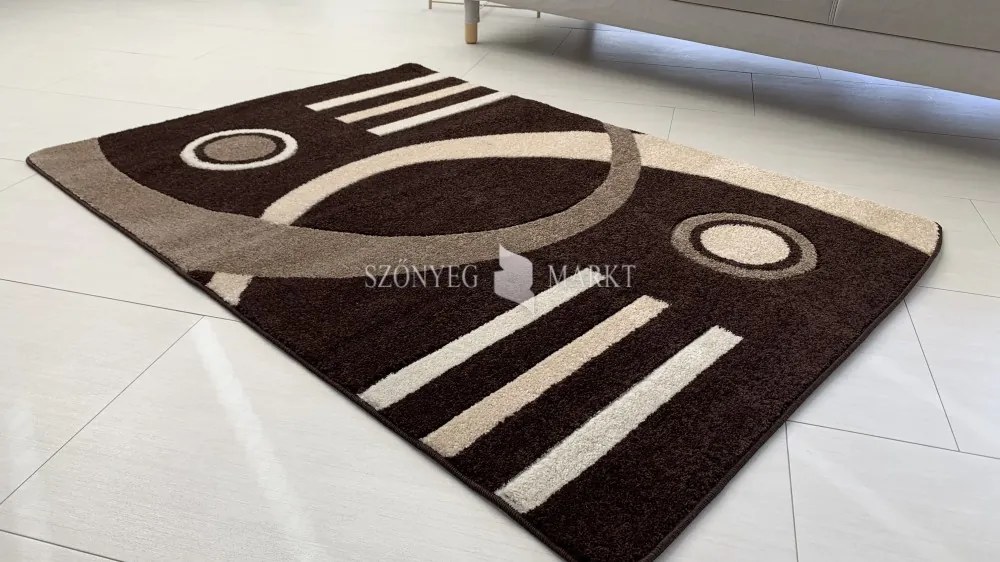 Comfort 4801 barna modern szőnyeg 60 cm-es szett