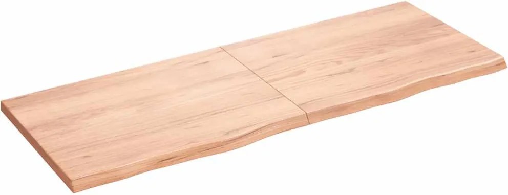 vidaXL világosbarna kezelt tömör tölgyfa asztallap 160x60x(2-4) cm