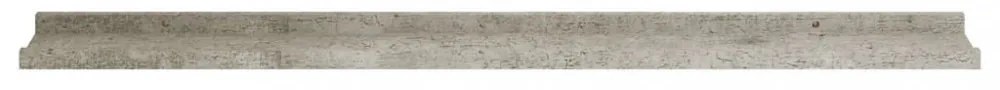 2 db betonszürke fali polc 100 x 9 x 3 cm