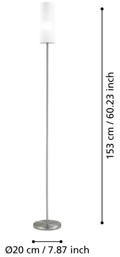 EGLO 85982 - Állólámpa TROY 3 1xE27/40W fehér