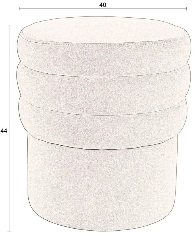 Barna bársony puff Aditi – Dutchbone