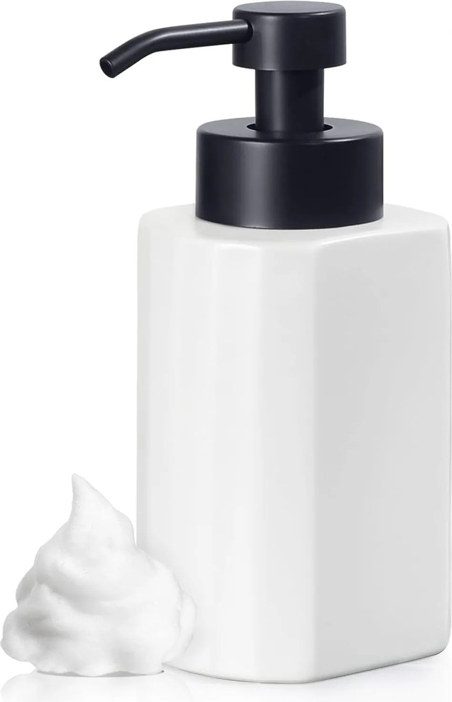 Kézi szappanadagoló, álló, 475 ml, fehér