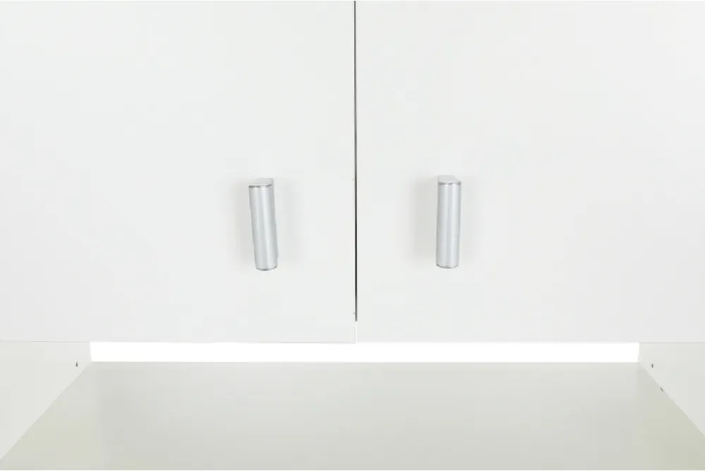 Szekrény a mosógép fölé, fehér, NATALI