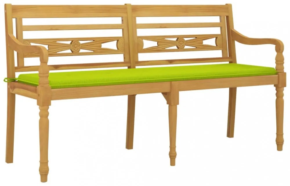tömör tíkfa Batavia pad világoszöld párnával 150 cm