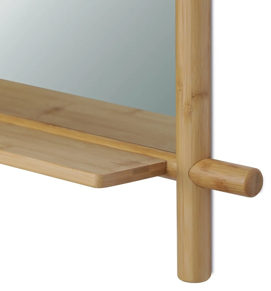 Fali tükör B027 NAT, bambusz