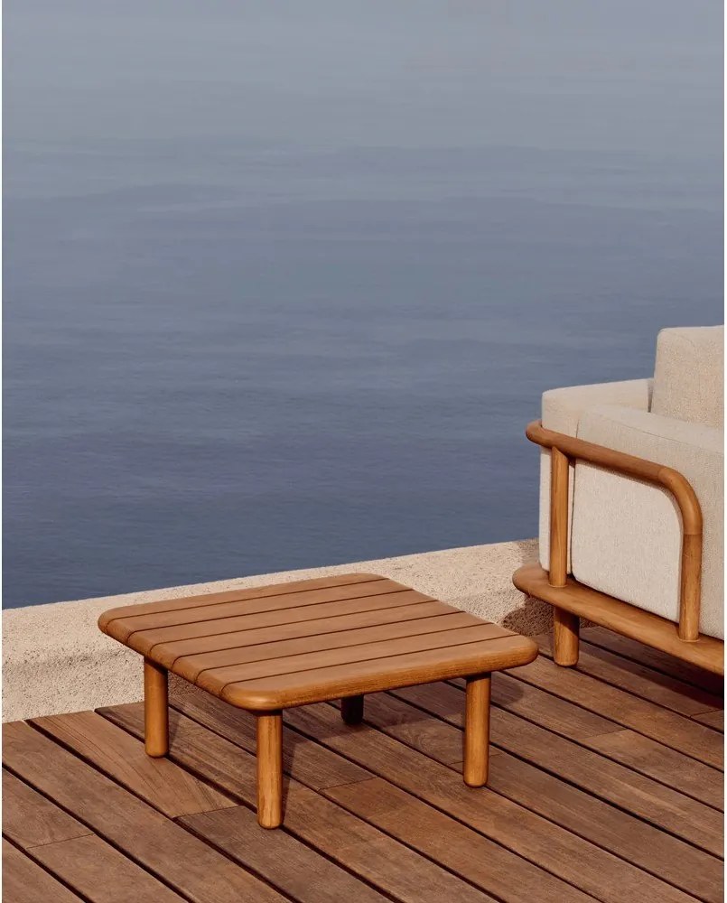 Teakfa kerti dohányzóasztal 70x70 cm Turqueta – Kave Home