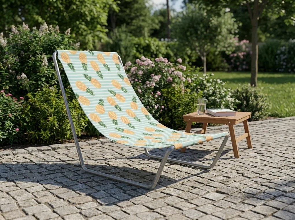 Összecsukható strandnyugágy SAND PINEAPPLE, színes