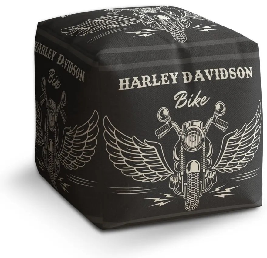 Cube zsámoly Harley-Davidson szárnyakkal, fekete