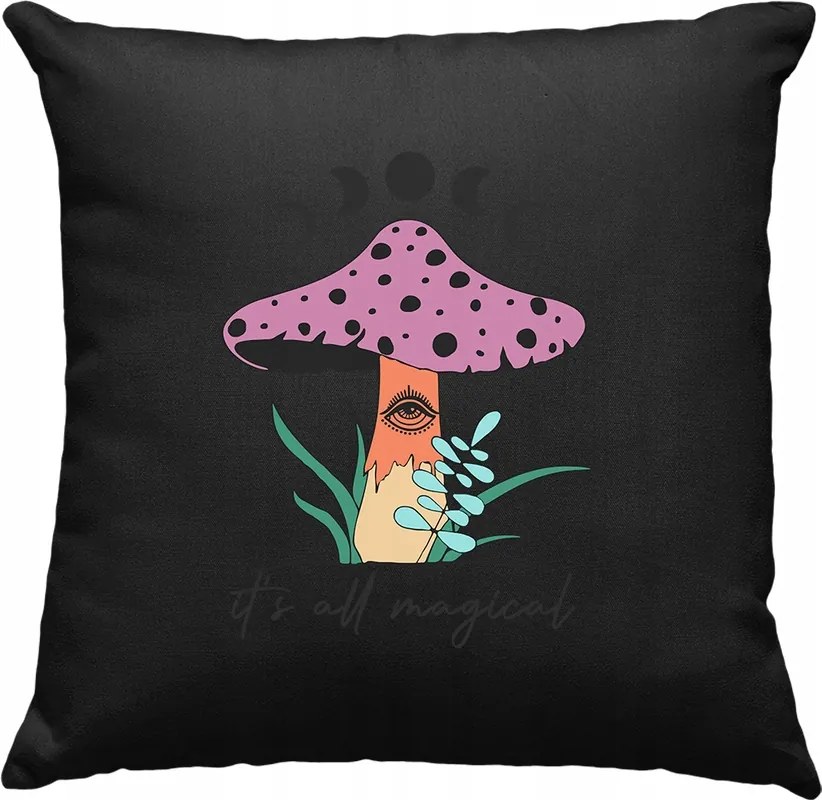 Mágikus gomba párna zöld 10 fekete