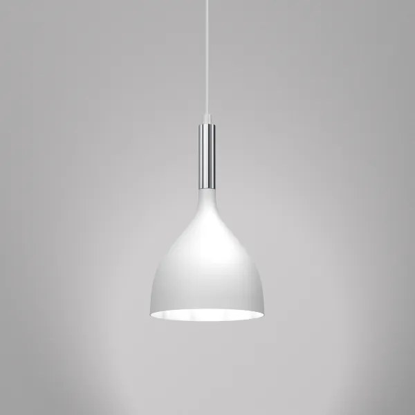 Csillár zsinóron NOAK 1xE27/15W/230V fehér/króm