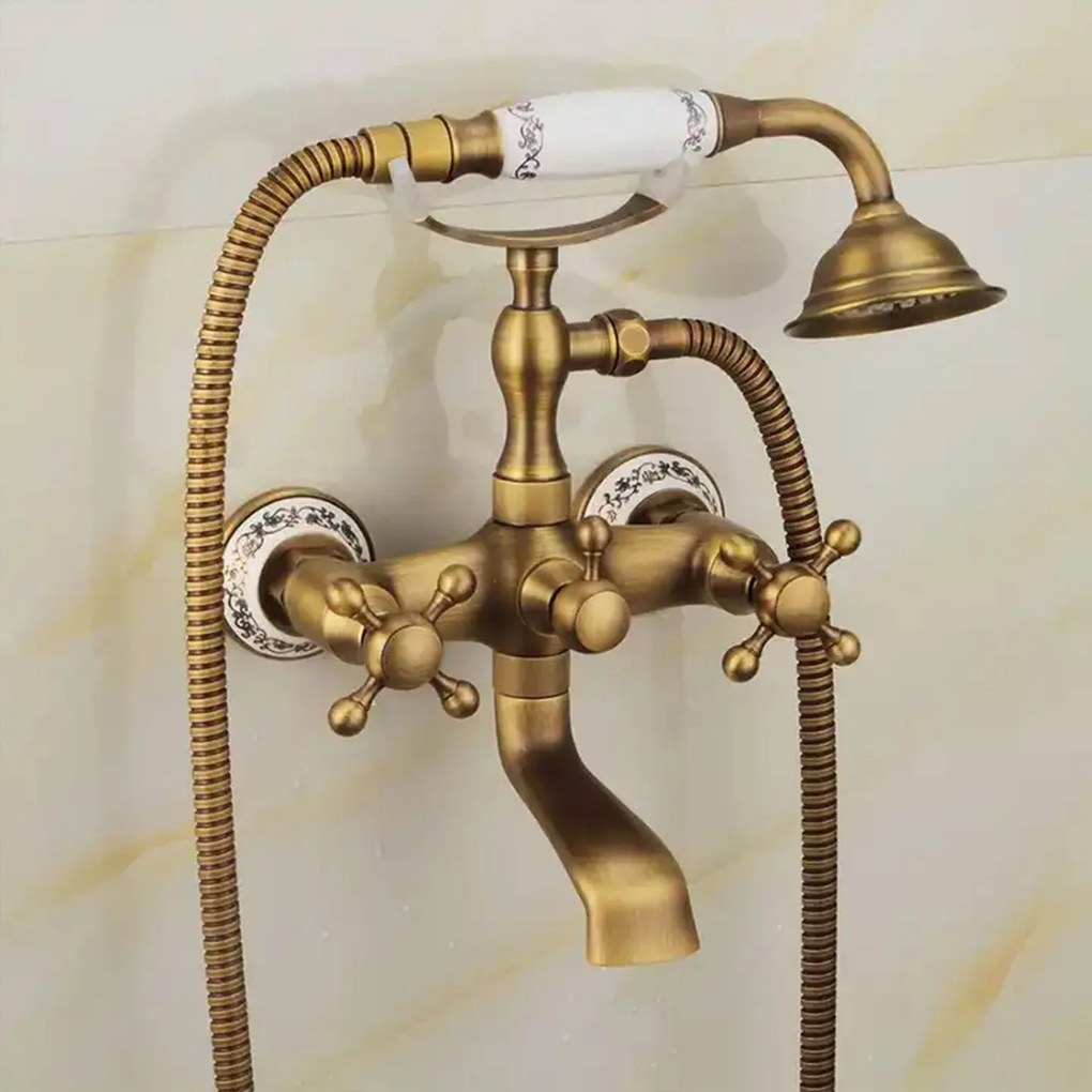 Fürdőkád csaptelep Rea Rustico Antique Gold