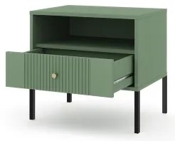LUE éjjeliszekrény zöld/fekete