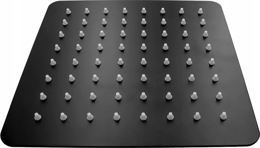 Szögletes Esőztető Fekete Slim 20 Fém Zuhany Zuhanyfej