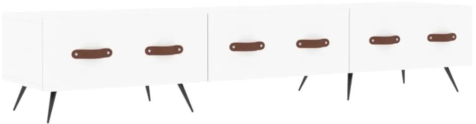 fehér szerelt fa TV-szekrény 150 x 35 x 55 cm