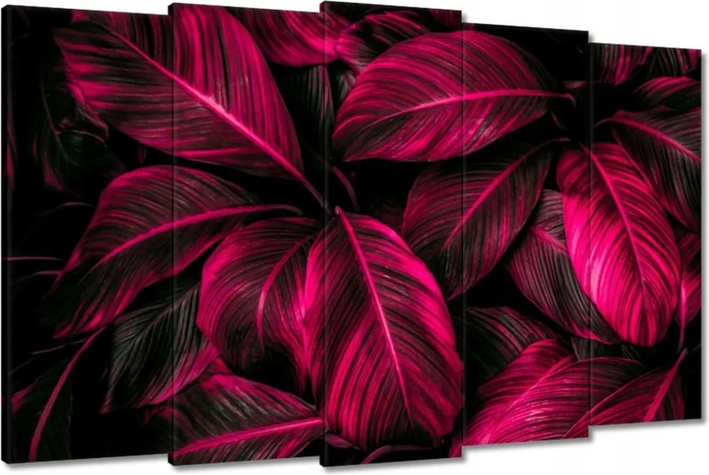 Vászonképek 150x95 Rózsaszín levelek