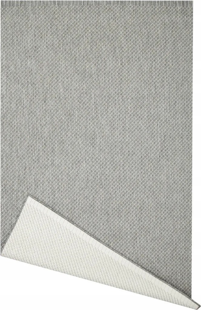 Kültéri Zsinóros Szőnyeg Kétoldalas Tartós Szürke Teraszszőnyeg 140x200 cm