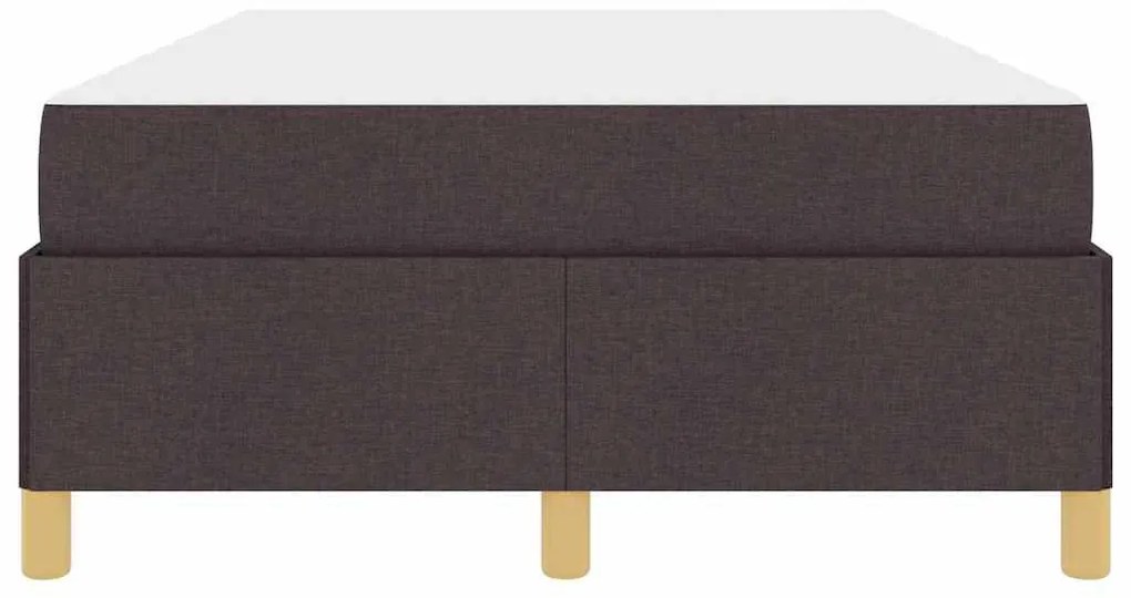 Boxrugós ágy Fehér és Sötétbarna 120 x 200 cm Poliészter