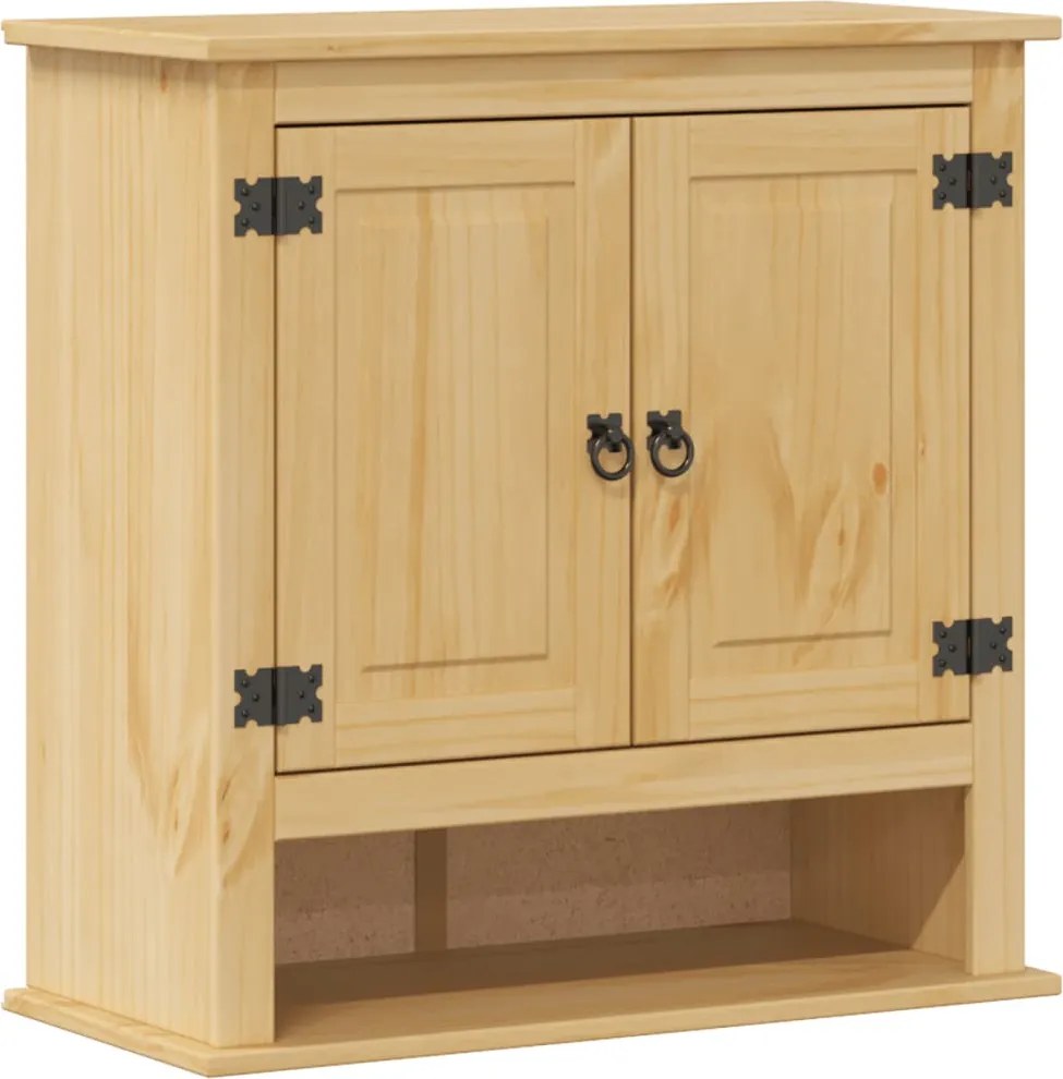 vidaXL Corona tömör fenyőfa fali fürdőszobaszekrény 70 x 33 x 70,4 cm
