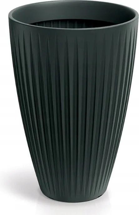 Virágtartó antracit betéttel Latia Round High TLRO40H-466R