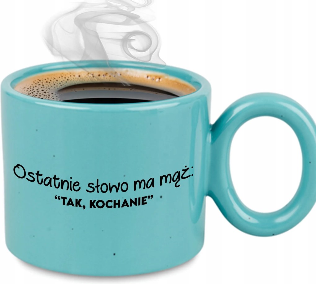 Bögre XXL Ravenna Türkiz Férjnek Évfordulós Ajándék "Igen, drágám"