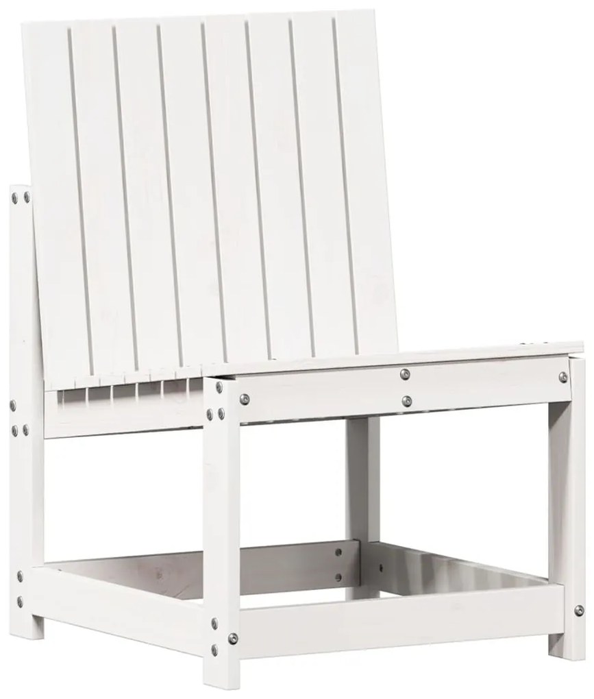 3 részes fehér tömör fenyőfa kerti ülőgarnitúra